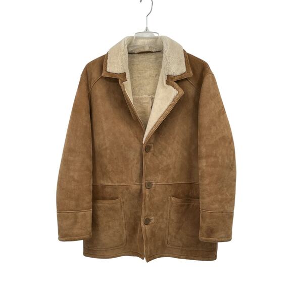 Orvis Men’s 100% Lamb Shearling Jacket Rancher Barn Chore Coat Size Large - Picture 1 of 16